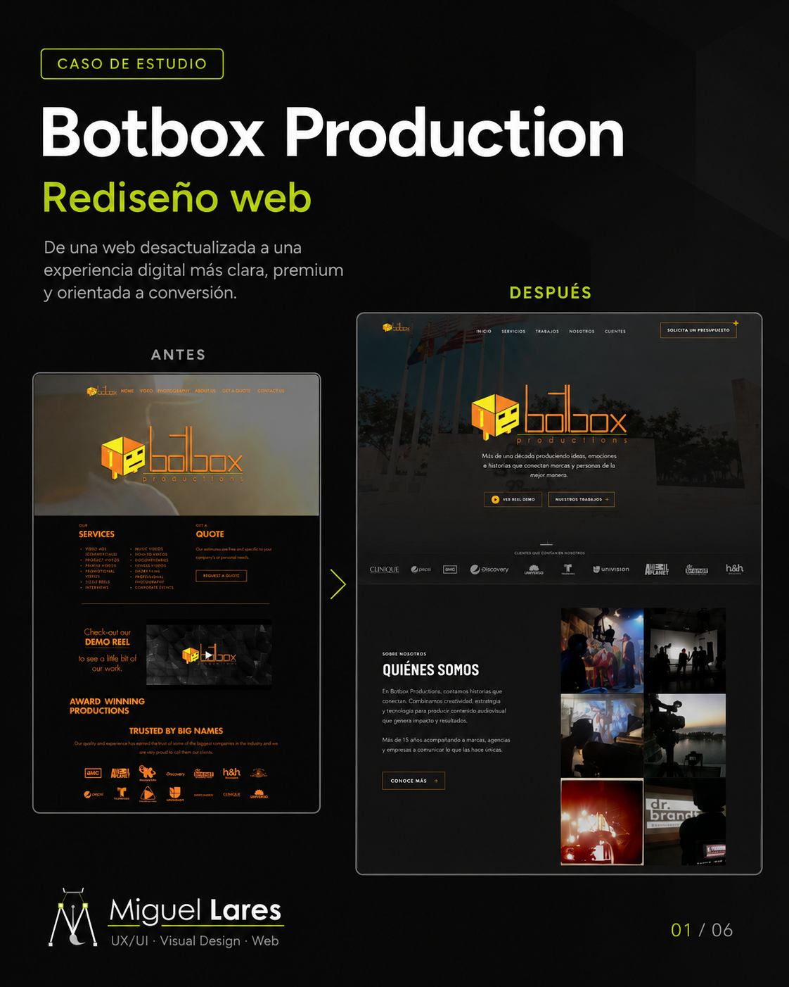 Botbox Productions — rediseño web