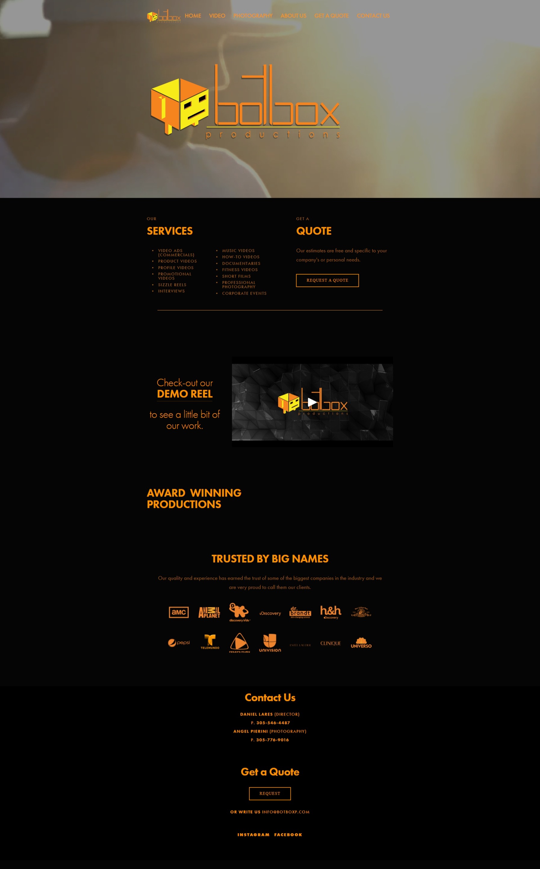 Antes — Web original de Botbox