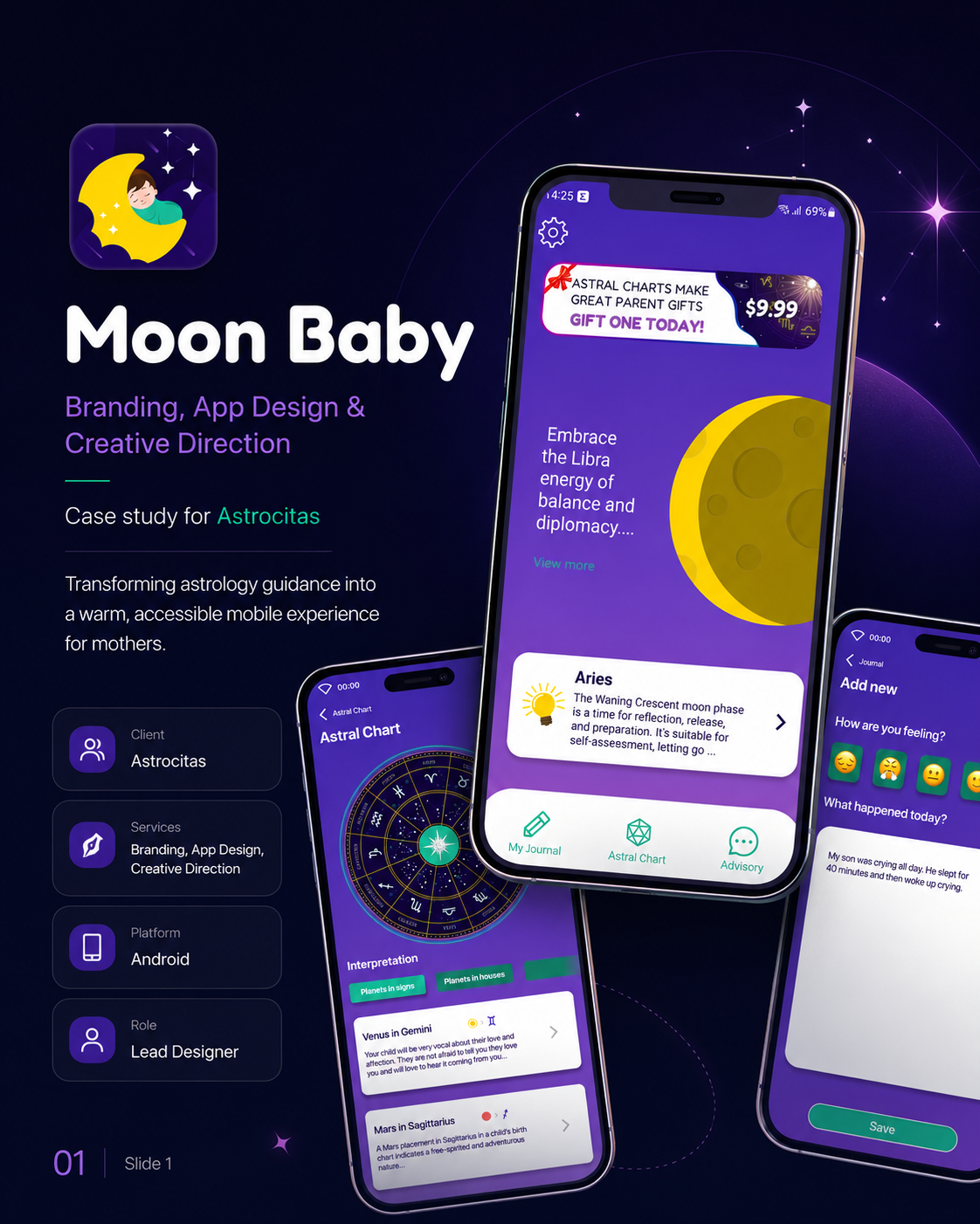 Moon Baby — app design