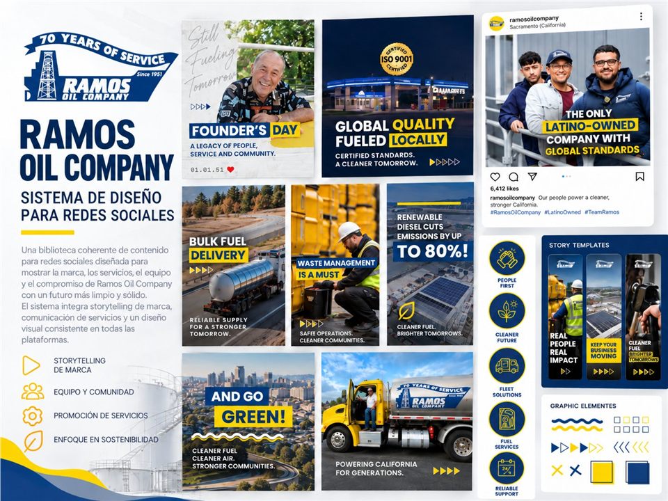 Ramos Oil Company — sistema de diseño para redes sociales